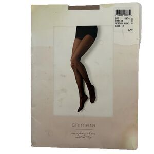 Shimera Size D Everyday Sheer Med Control Top Nylon Blend NUDE Panty Hose Womens